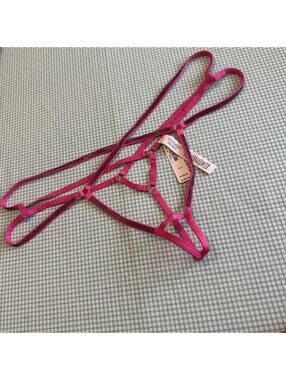 Victoria's Secret Very Sexy Crotchless Shine Strappy Thong Panty Sz S Runs Big